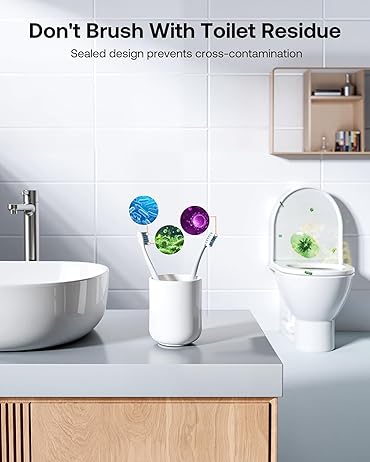 PureKeep Toothbrush Cleaner | UV Sanitizer & Smart Holder 5 slots